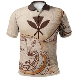 Hawaii Kanaka Maoli Polo Shirt - Hibiscus Flowers Vintage