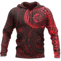 Polynesian Tattoo Style Zipper Hoodie Bt10
