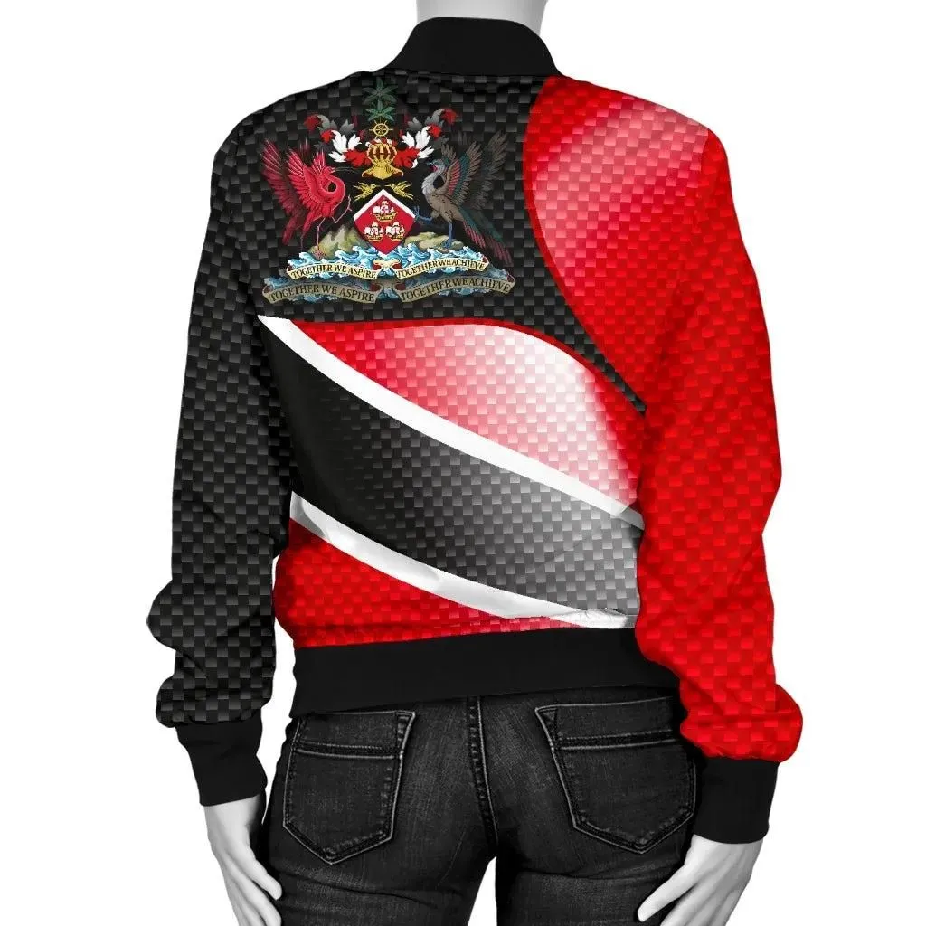 Trinidad and Tobago Womens Bomber Jacket Trinidad and Tobago Flag RLT6