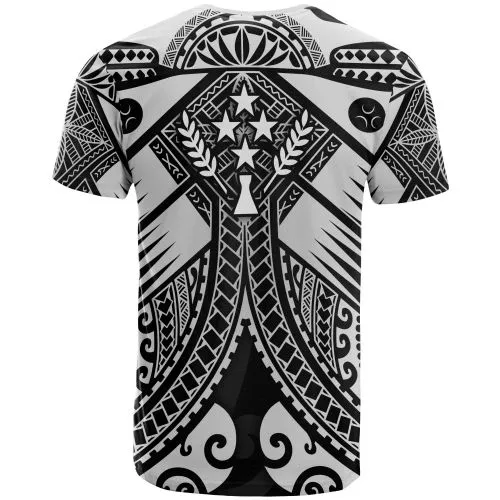 Kosrae Custom Personalised T Shirts - White Seal with Polynesian Tattoo
