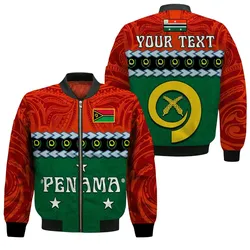 (Custom Personalised) Penama Province Bomber Jacket Vanuatu Pig Tusk Polynesian Flag Style LT14