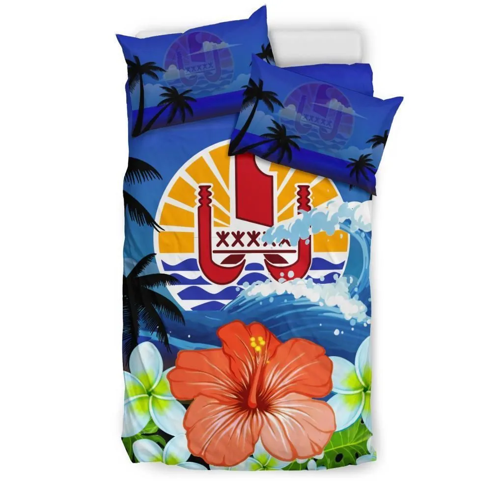 Tahiti Bedding Set Coat Of Arms Hibiscus Th5
