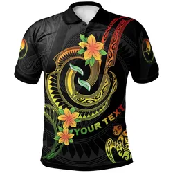 Yap Custom Personalised Polo Shirt - Reggae Plumeria Flowers with Spiral Patterns
