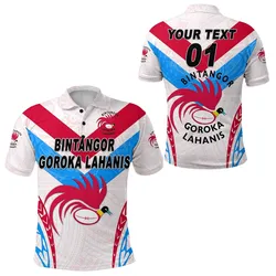 (Custom Personalised) Papua New Guinea Bintangor Goroka Lahanis Polo Shirt Rugby Original Style - White, Custom Text And Number LT8