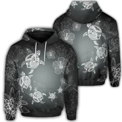 Alohawaii Hoodie - Hawaiian Plumeria Hibiscus Turtle Under Sea Polynesian Hoodie White AH - J7R