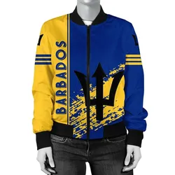 Barbados Coat Of Arms Women Bomber Jacket Quarter Style J71