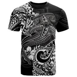 Polynesian White Shark Polynesian Tattoo Unisex 3D T-Shirt All Over Print HNBGQ