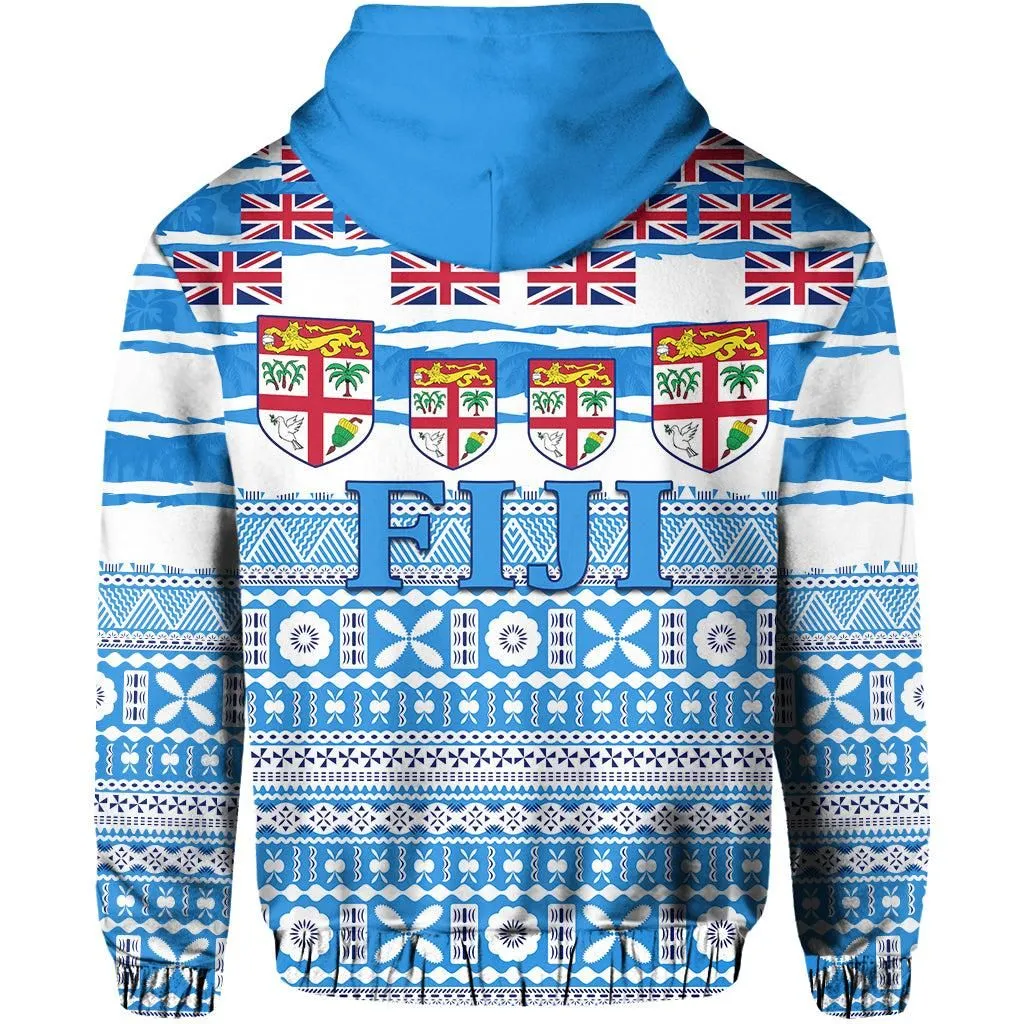 Fiji Polynesian Hoodie Fijian Tropical Flowers LT13