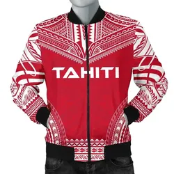 Alohawaii Jacket - Bomber Jacket Tahiti Flag Polynesian Chief - Bn10