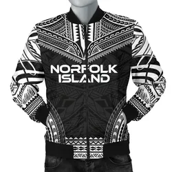 Norfolk Island Polynesian Chief Mens Bomber Jacket - Black Version