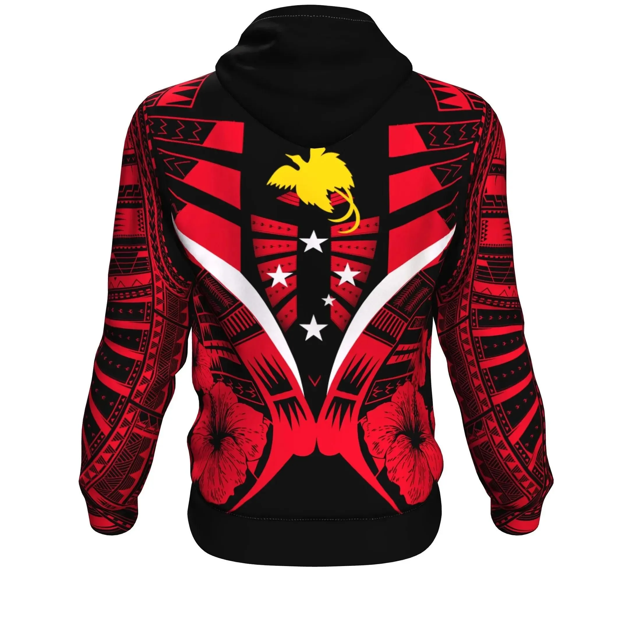 Papua New Guinea Tattoo Hoodie Hibiscus K7