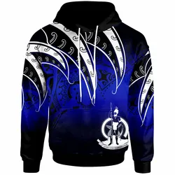 Vanuatu Tropical Leaf Gradient Blue Unique 3D Printed Sublimation Hoodie Hooded Sweatshirt Comfy Soft And Warm For Men Women S to 5XL CTC16012043