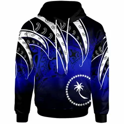 Chuuk Tropical Leaf Gradient Blue Unique 3D Printed Sublimation Hoodie Hooded Sweatshirt Comfy Soft And Warm For Men Women S to 5XL CTC16012615