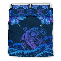 Alohawaii Home Set - Hawaiian Turtle Hibiscus Polynesian - Bedding Set - Lucy Style - AH - J2