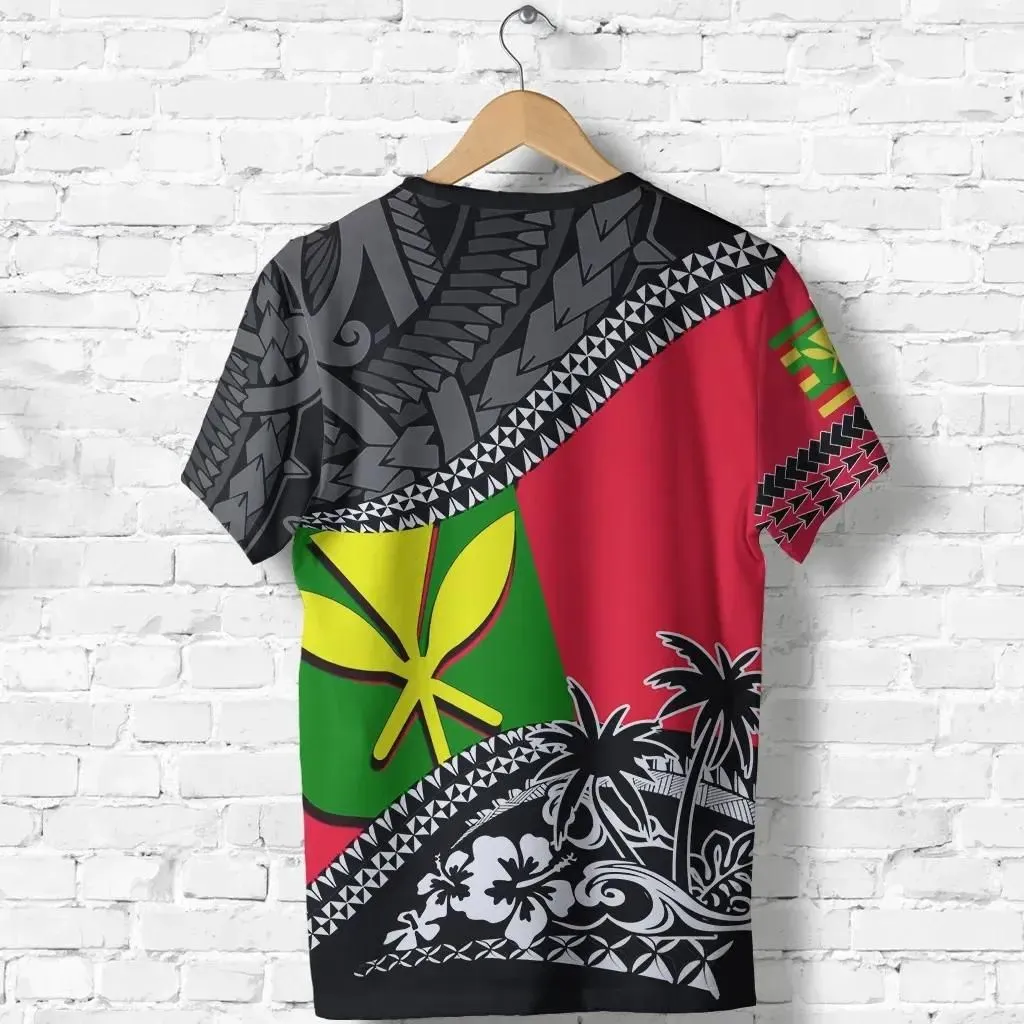 Hawaii Polynesian T-Shirt, Tropical Kanaka Maoli All Over Print T-Shirts K7