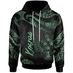 Kosrae Micronesia Hoodie - Poly Tattoo Green Version