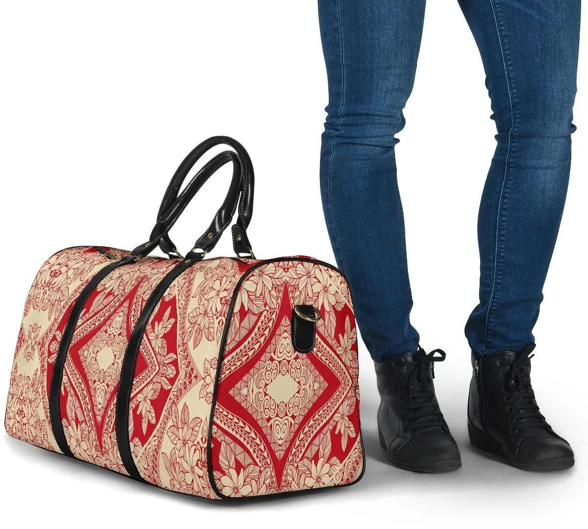 Polynesian Plumeria Mix Hawaii Travel Bag