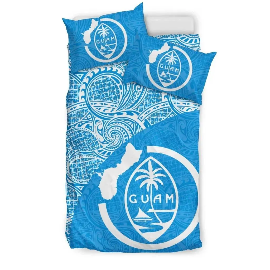 Guam Bedding Set Coat Of Arm Map Polynesian 02 Th9