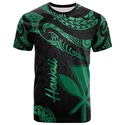 Hawaii Kanaka Maoli Polynesian T-Shirt - Poly Tattoo Green Version