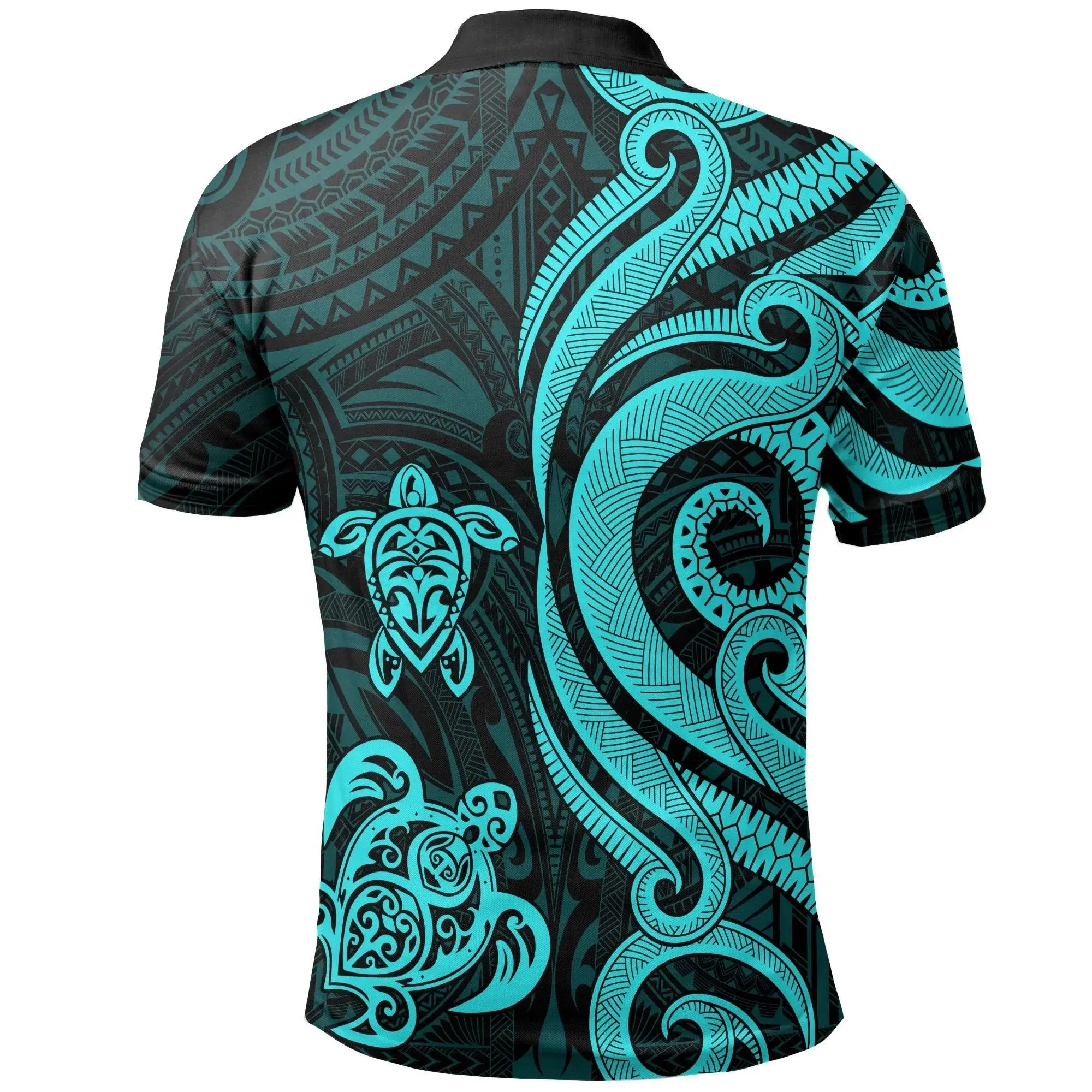 Hawaii Turtle Polo Shirt, Polynesian Tattoo Golf Shirt BN11
