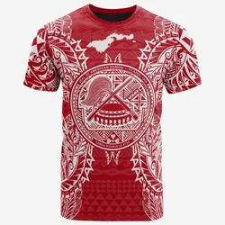 American Samoa All T Shirt - Samoa Coat Of Arms Map Polynesian Tattoo Red White