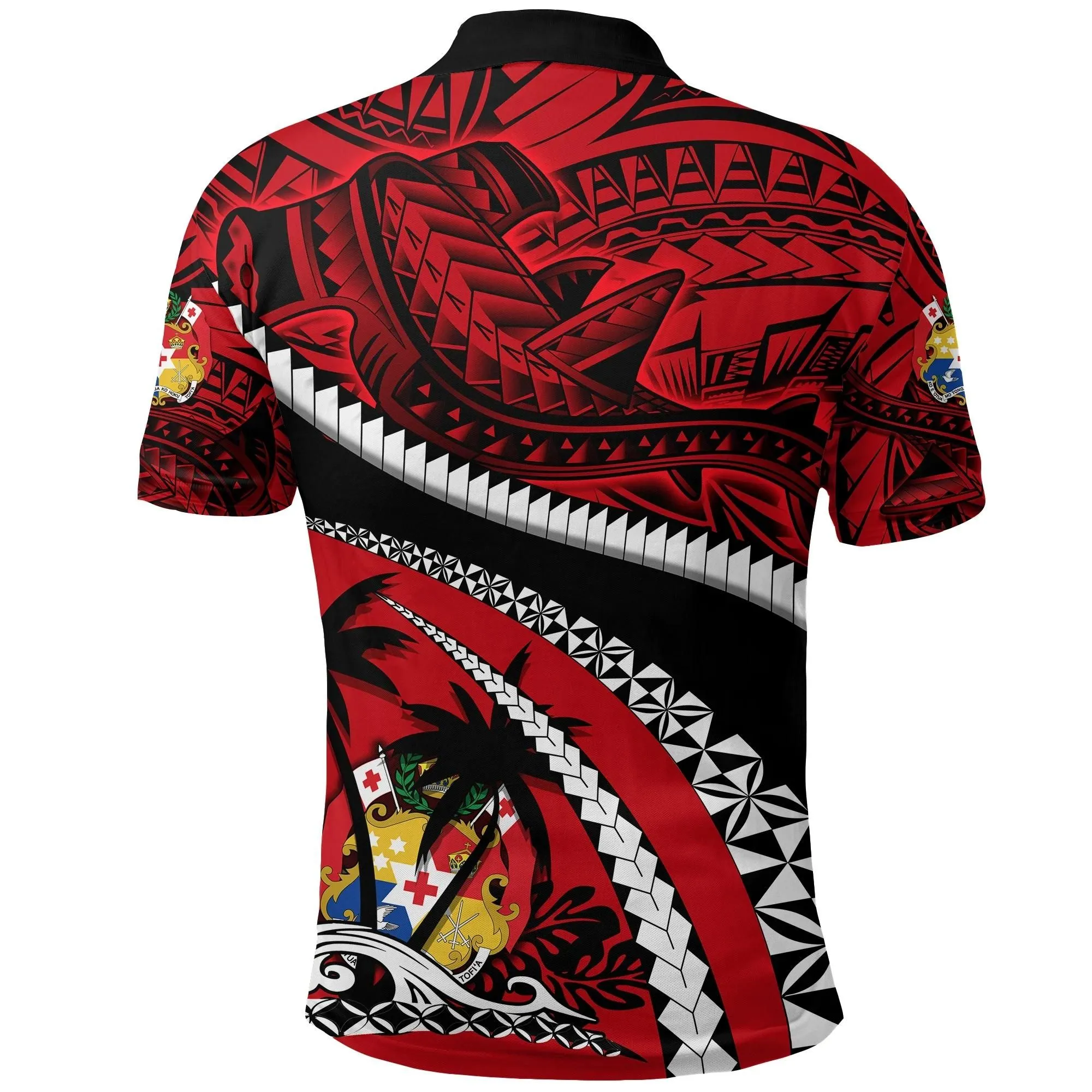 Tonga Polynesian Shark Tattoo Polo Shirt K4