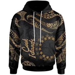 Cook Islands Polynesian Hoodie - Poly Tattoo Gold Version