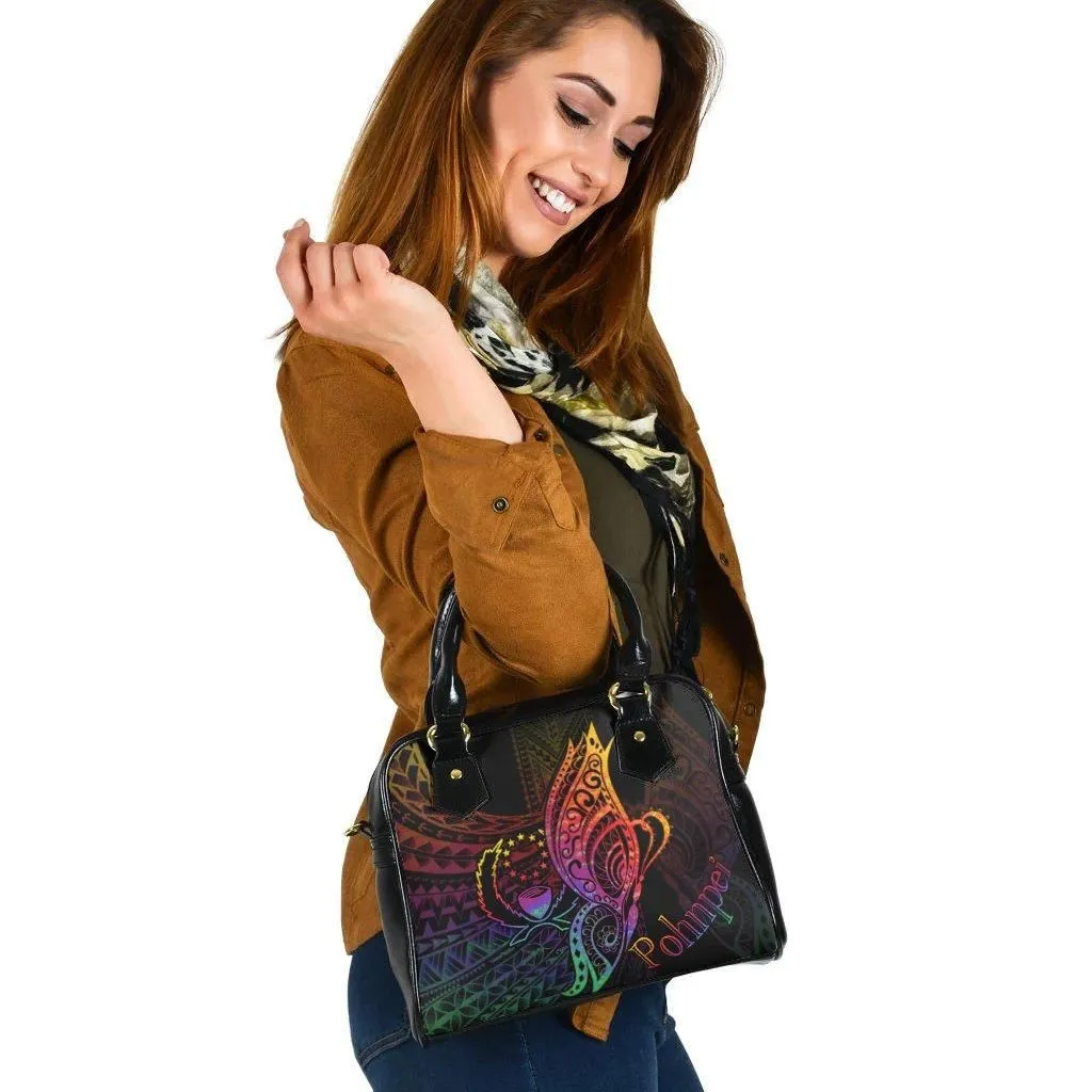 Pohnpei Shoulder Handbag - Butterfly Polynesian Style