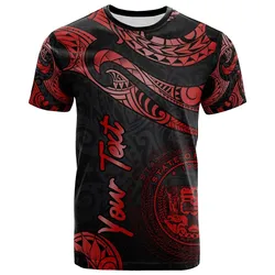Hawaii Polynesian Custom Personalised T-Shirt - Poly Tattoo Red Version