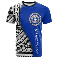 Northern Mariana Islands Custom Personalised T-shirt - Coat Of Arm and Polynesian Patterns