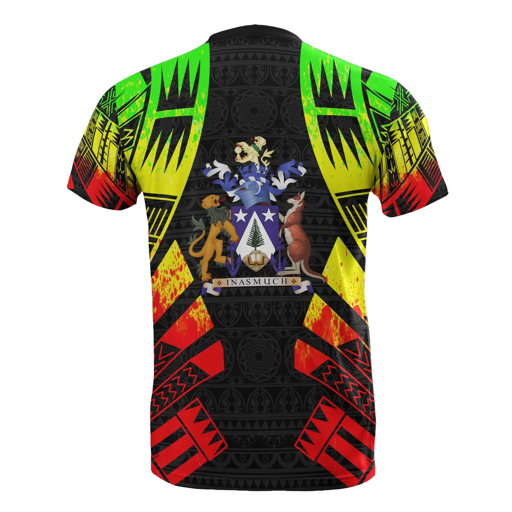 Norfolk Island T shirt - Norfolk Island Coat Of Arms Polynesian Tattoo Reggae Style