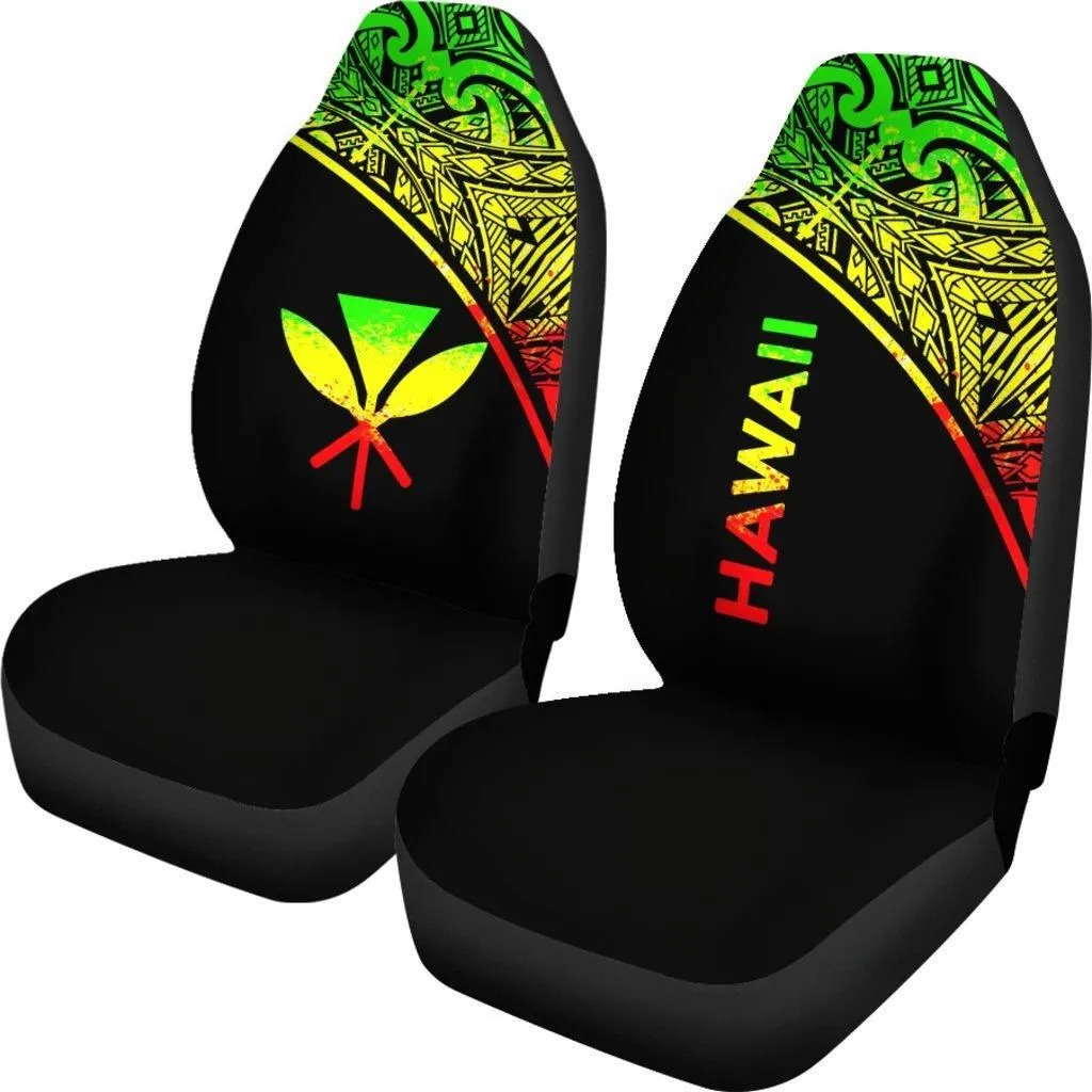 Hawaii Car Seat Covers - Hawaii Kanaka Maoli Polynesian Reggae Curve