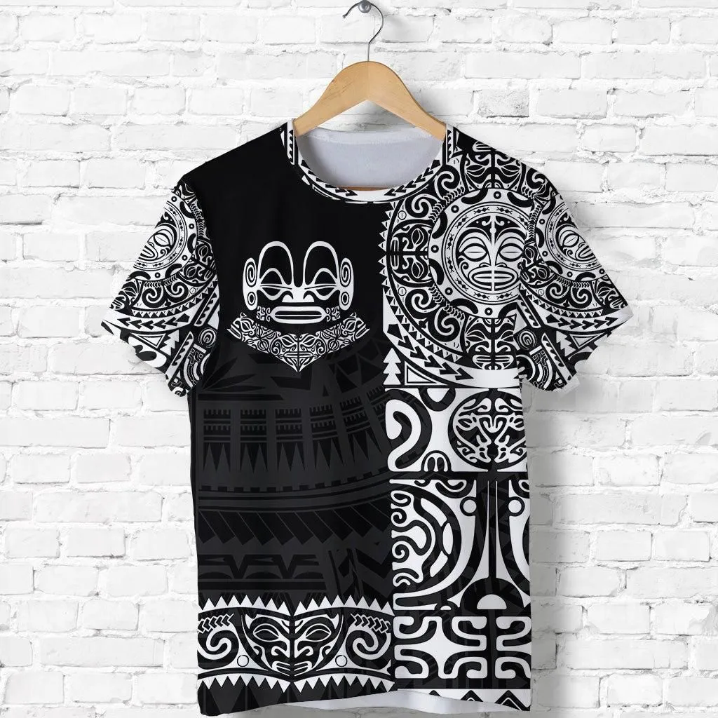(Custom Personalised) Marquesas Islands T Shirt Marquesan Tattoo Unique Style - Black LT8