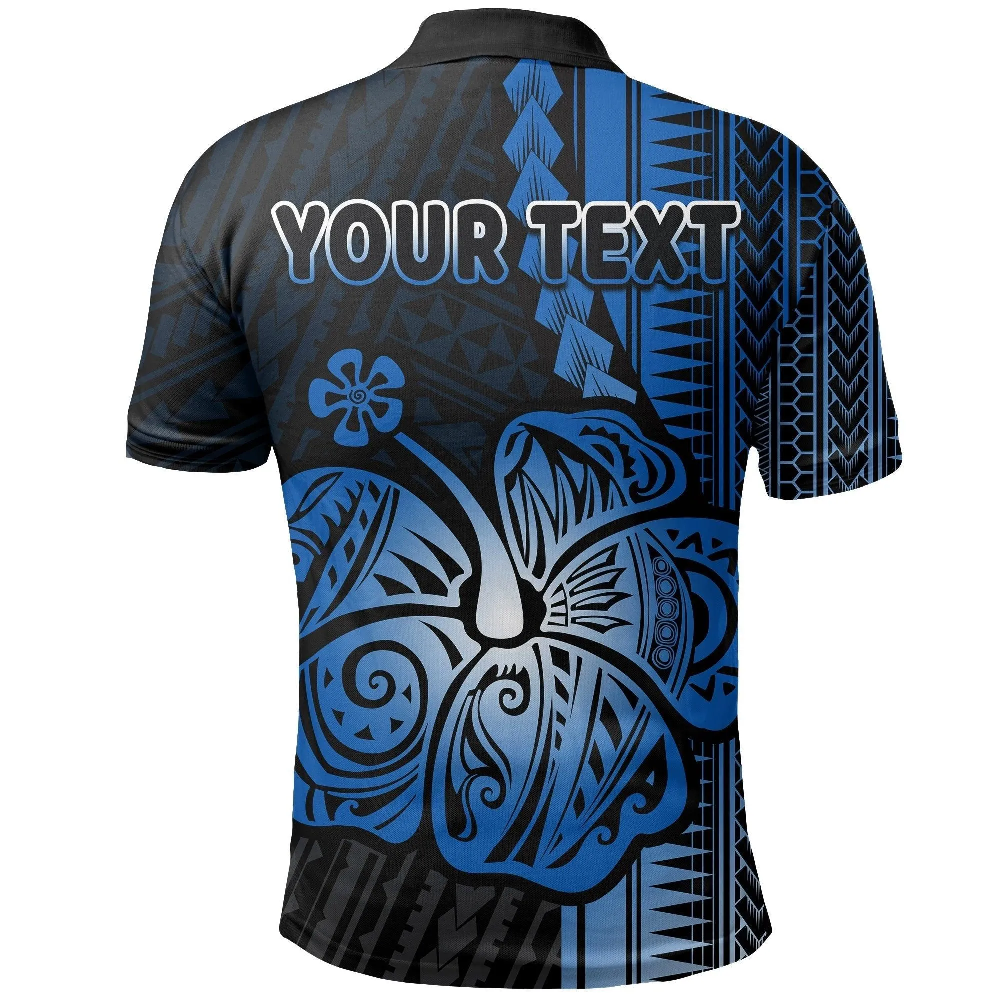 (Custom Personalised) Polynesian Hibiscus Polo Shirt Hawaiian Style No.5 LT6
