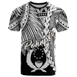 Pohnpei Micronesia T shirt - Tribal Wave Tattoo White