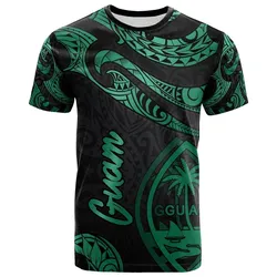 Guam Polynesian T shirt - Poly Tattoo Green Version