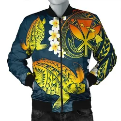 FamilyGater Jacket - Hawaii Turtle Plumerian Polynesian Bomber Jacket - Sease Style - ver 2 - AH - J4R