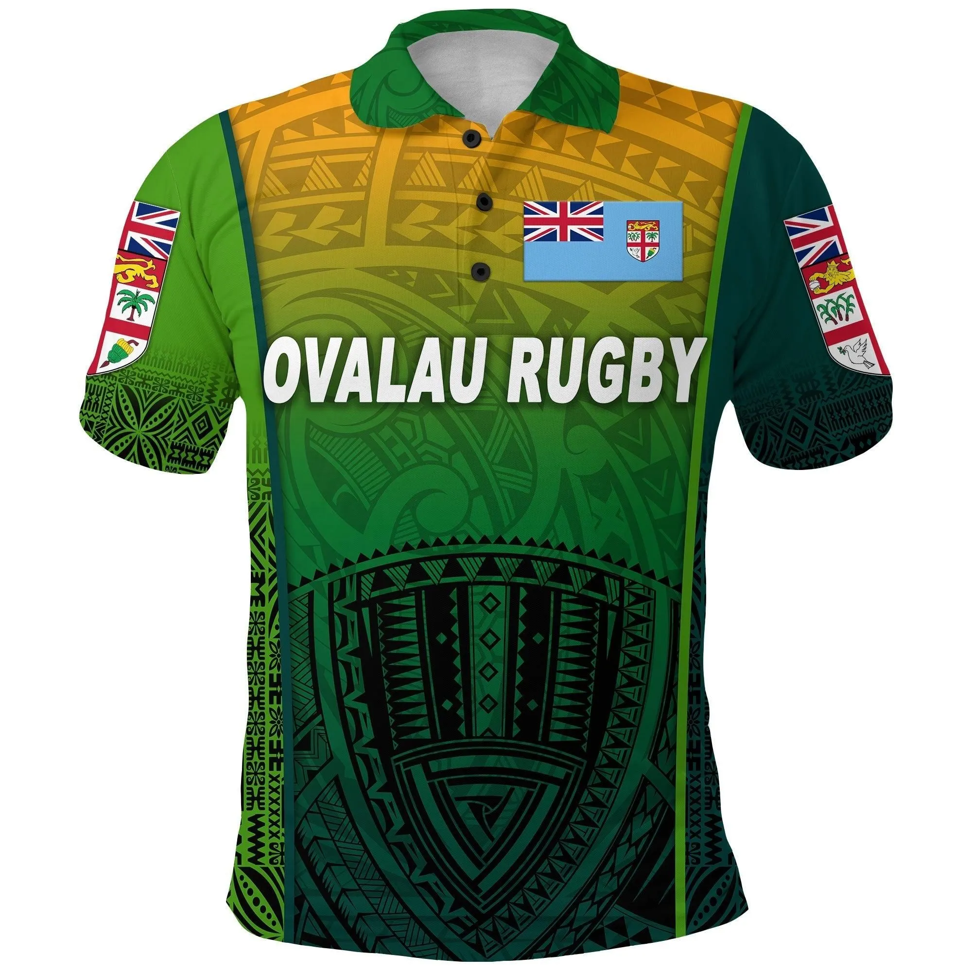 (Custom Personalised) Fiji Ovalau Rugby Polo Shirt Light Green Style, Personalized Text And Number LT8