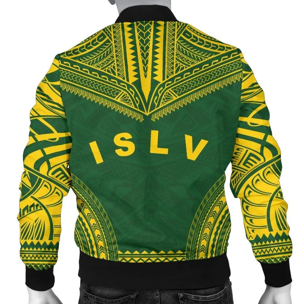 Society Islands Flag Polynesian Chief Mens Bomber Jacket