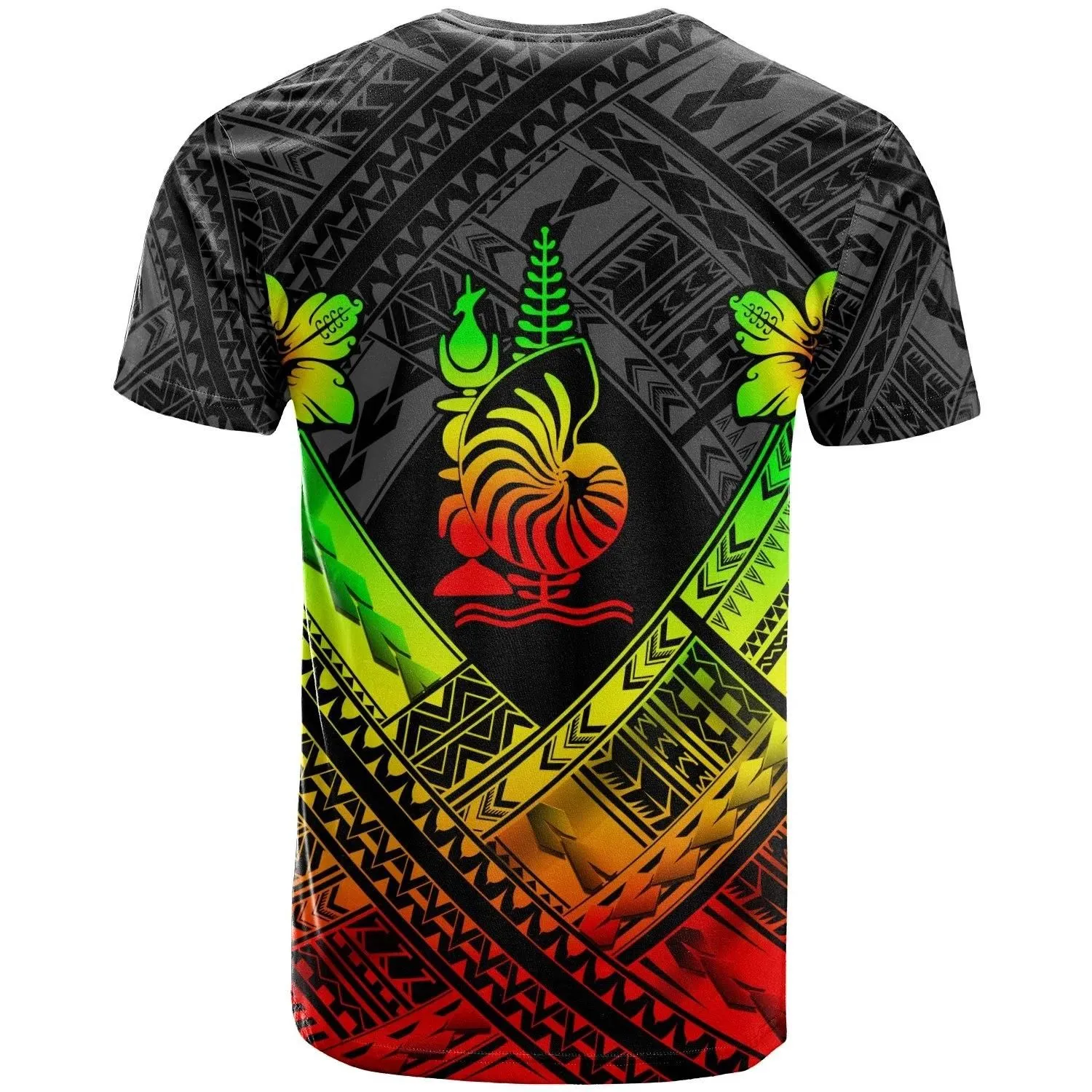 New Caledonia Polynesian T-Shirts - New Caledonia Reggae Seal Camisole Hibiscus Style - BN18