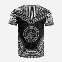 Palau Custom Personalised T shirt - Palau Seal Polynesian Chief Tattoo Black Version