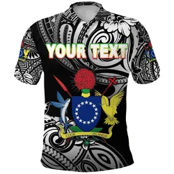 (Custom Personalised) Cook Islands Rugby Polo Shirt Unique Vibes Coat Of Arms - Black