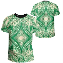 Alohawaii Tee - Polynesian Plumeria Mix Green T-Shirt - AH - JR