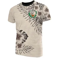 Pohnpei T shirt - Pohnpei Beige Hibiscus