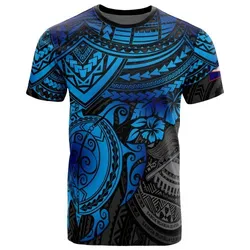 American Samoa T Shirt - American Samoa Seal Polynesian Blue Turtle Hibiscus