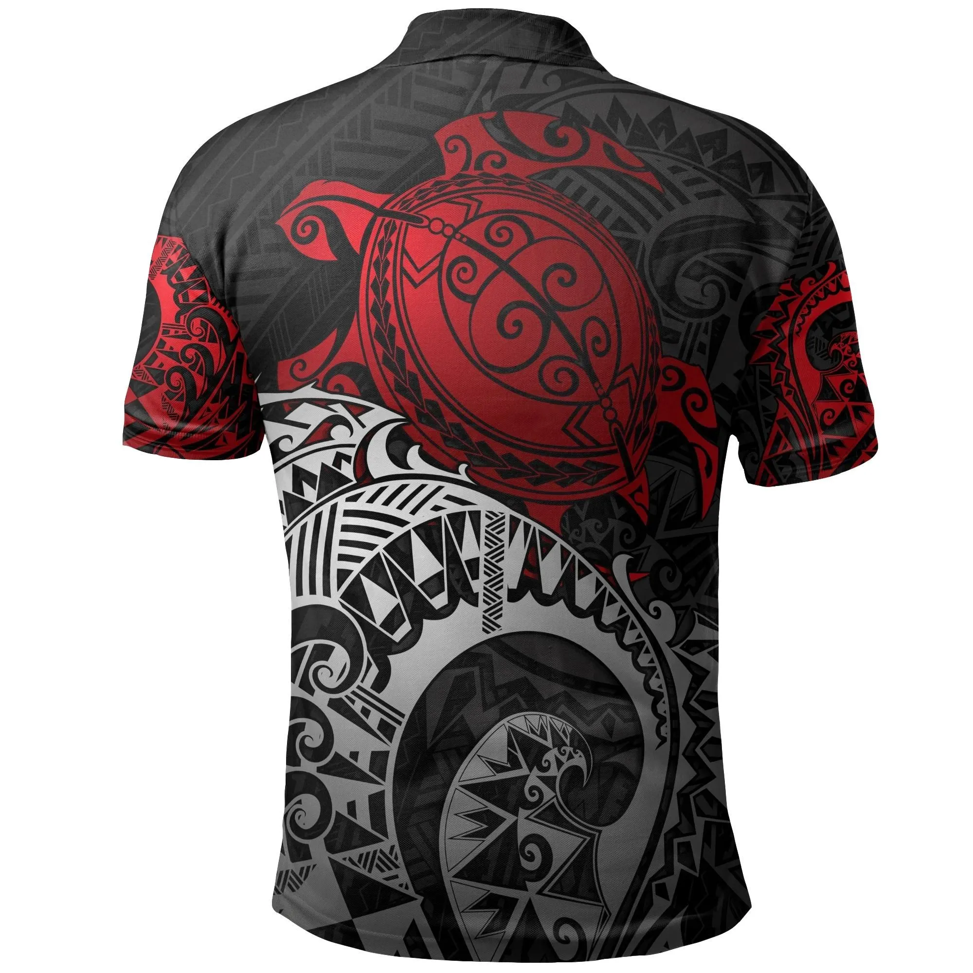 Hawaii Turtle Polo Shirt, Polynesian Tattoo Golf Shirt BN15