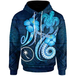 [Custom] Chuuk Personalised Hoodie - Turtle and Tribal Tattoo Of Polynesian