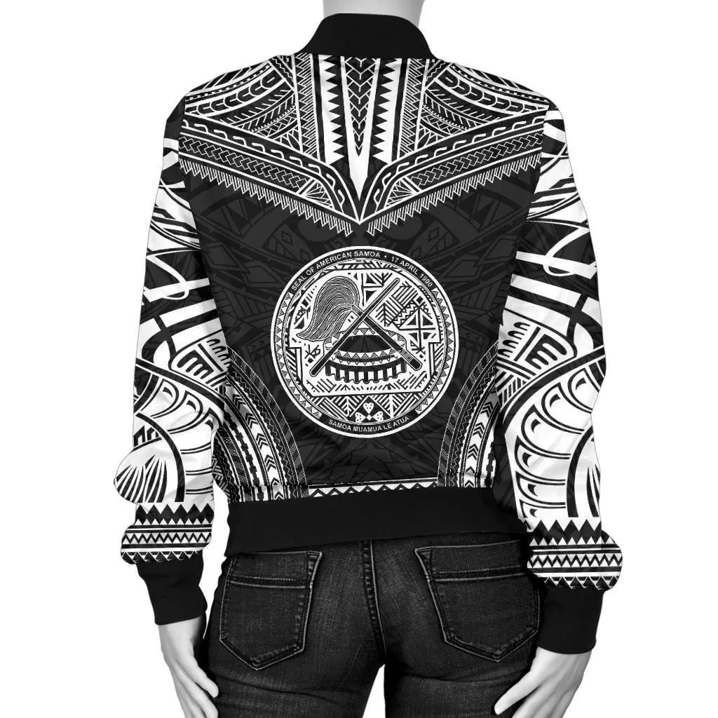 American Samoa Polynesian Chief Women'S Bomber Jacket - Black Version - Bn10