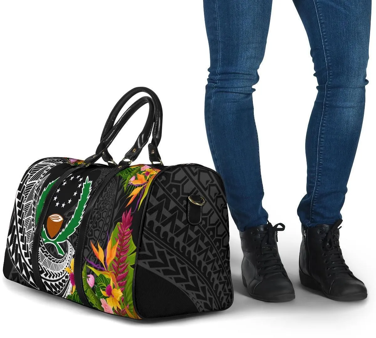 Pohnpei State Travel Bag - Seal Spiral Polynesian Patterns