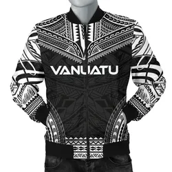 Alohawaii Jacket - Bomber Jacket Vanuatu Polynesian Chief - Black Version - Bn10